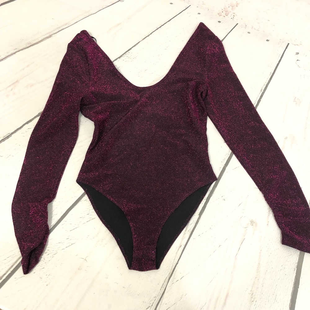 NWT ZARA | Bodysuit Sparkle Top - Picture 4 of 6